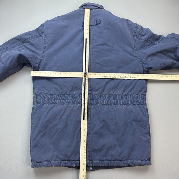 Vintage Members Only Jacket Mens Medium Blue Field Barn Chore Coat Quilt Lined - Picture 10 of 16